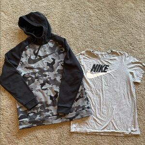 Men’s Nike hoodie & tshirt size Large